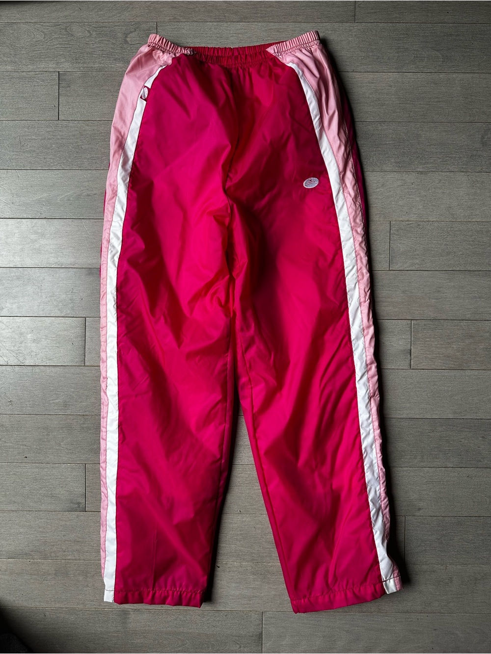 Girls Vintage Y2K Pink Nike Windbreaker 90s Track Pants Mesh Lining L 10/12